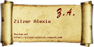 Zilzer Alexia névjegykártya